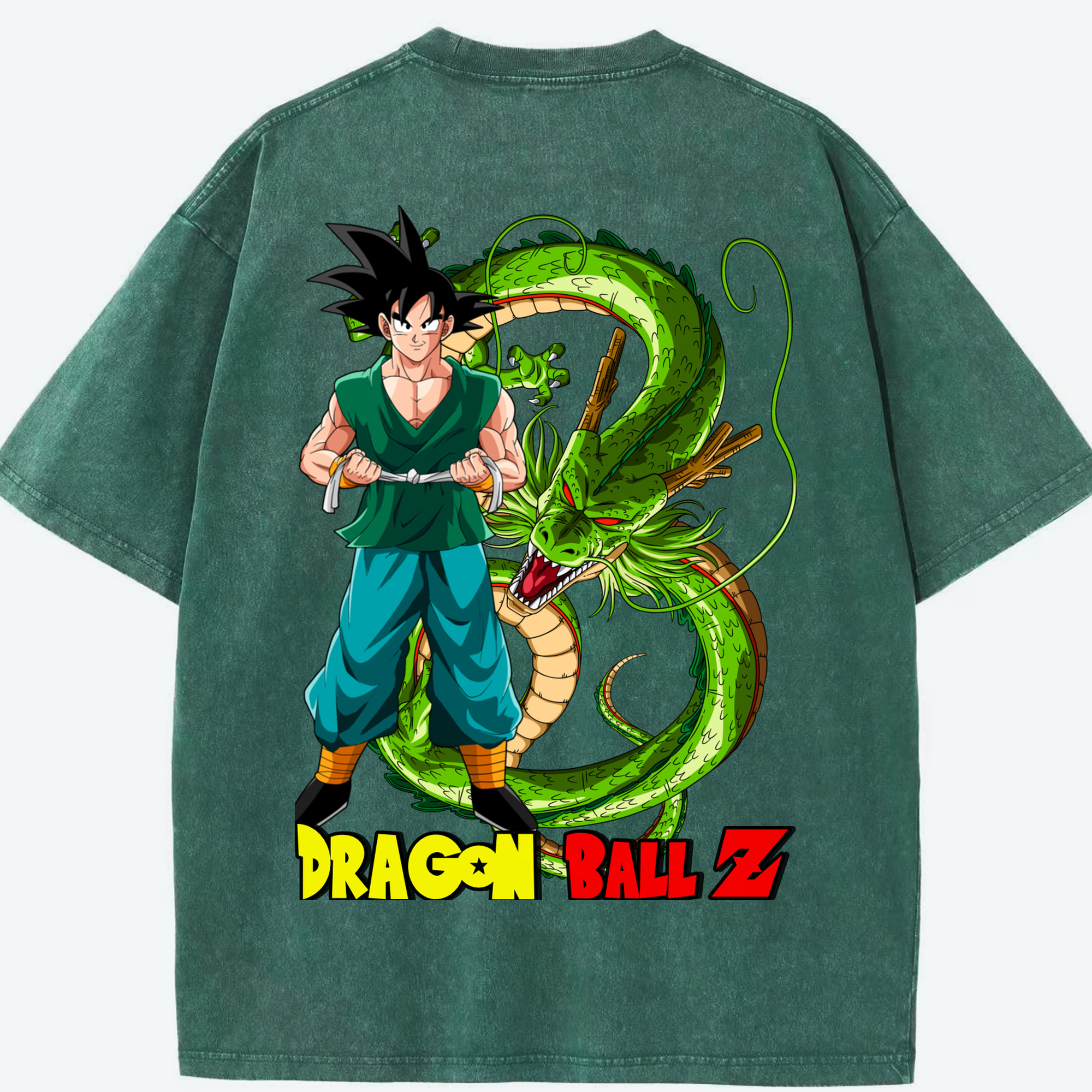 （画像用） ドラゴンボール 孫悟空（そん ごくう）Son Goku カカロット DRAGON BALL Kakarotto 綿100% ヴィンテージ風 半袖Tシャツ（背面プリント）